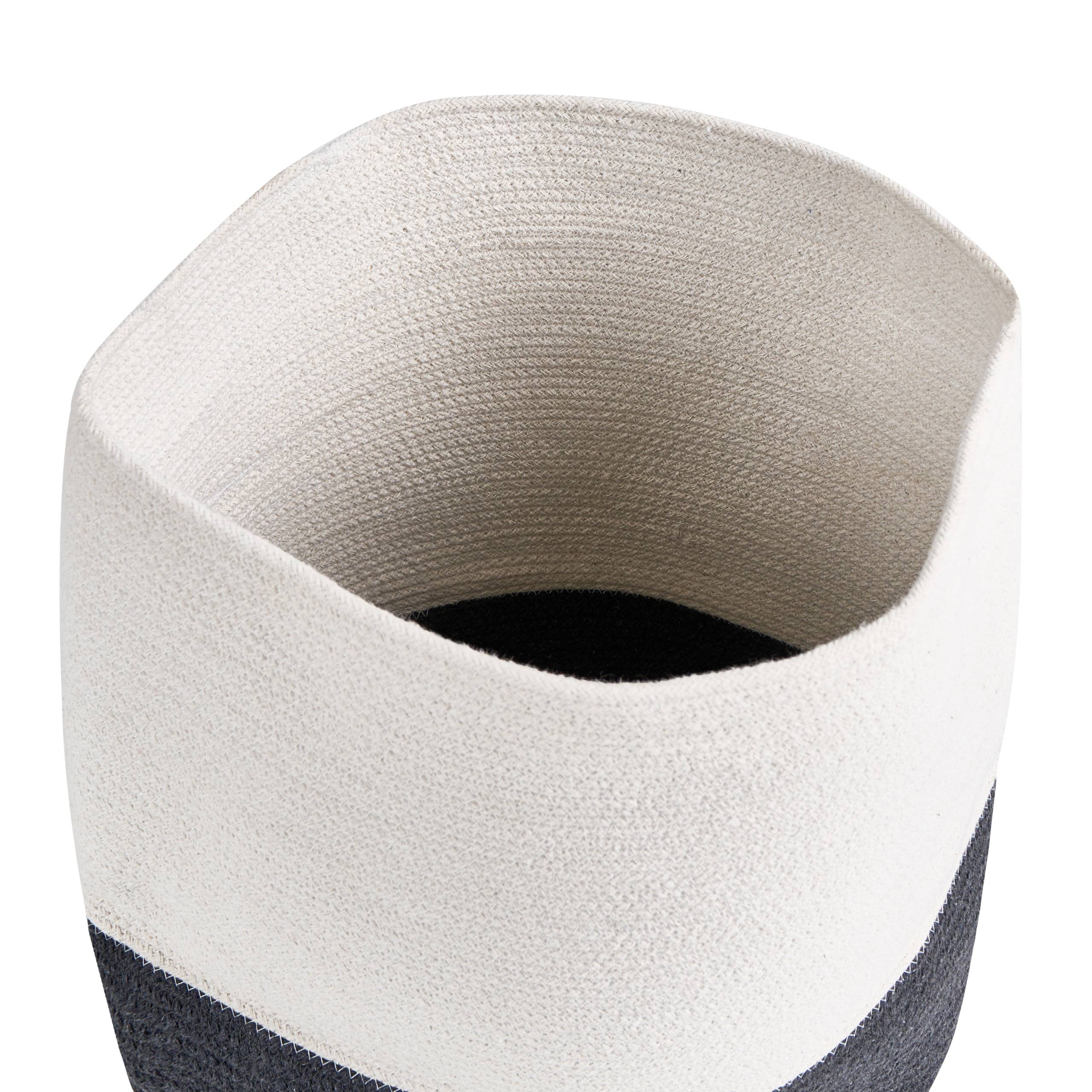 Beliani - Corbeille Coton Blanc/gris foncé SILOPI - 52x44x44- Beliani - Image 5