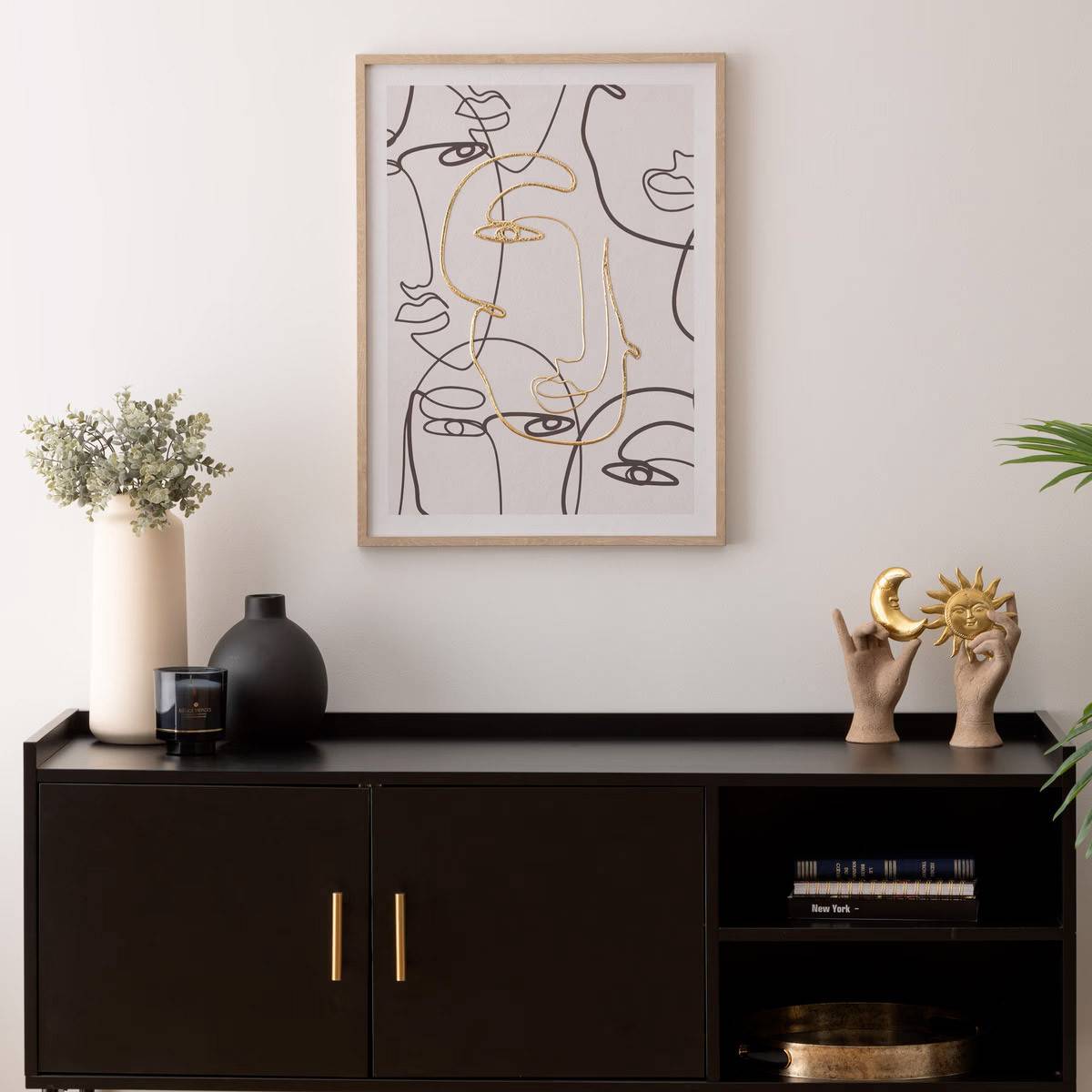 Atmosphera - Tableau Toile murale imprimée et encadrée Visage 45 x 60 cm - Imagen 5