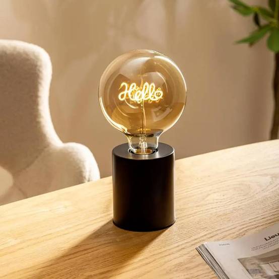 Ampoule Décorative à Filament "Hello" 17cm Ambre - Image 2