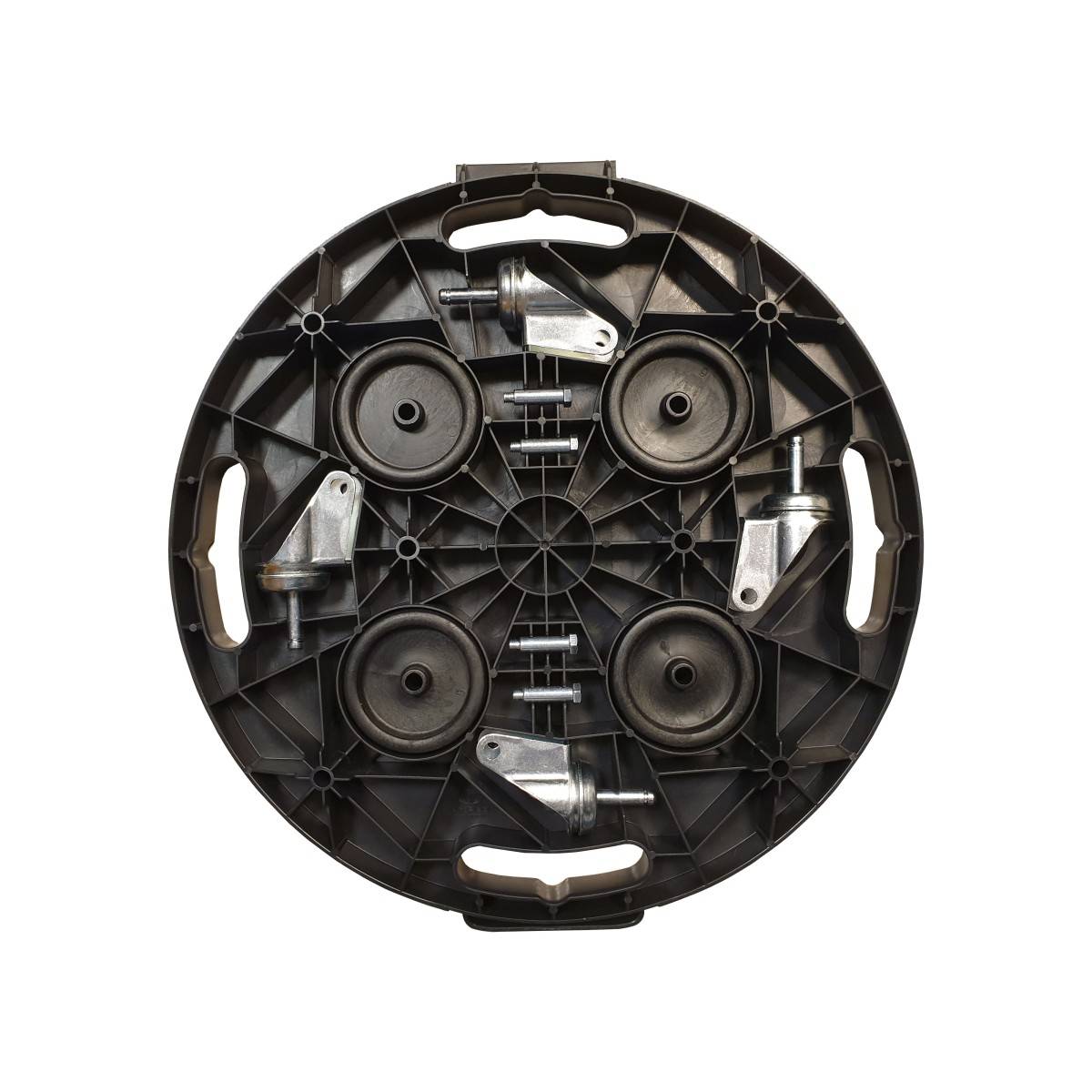 Support à roulettes rond diamètre 40 x 12,5 cm 4 roues Capacité max 275 kg Plantes Meubles ou matériel lourd KZ GARDEN - Image 9