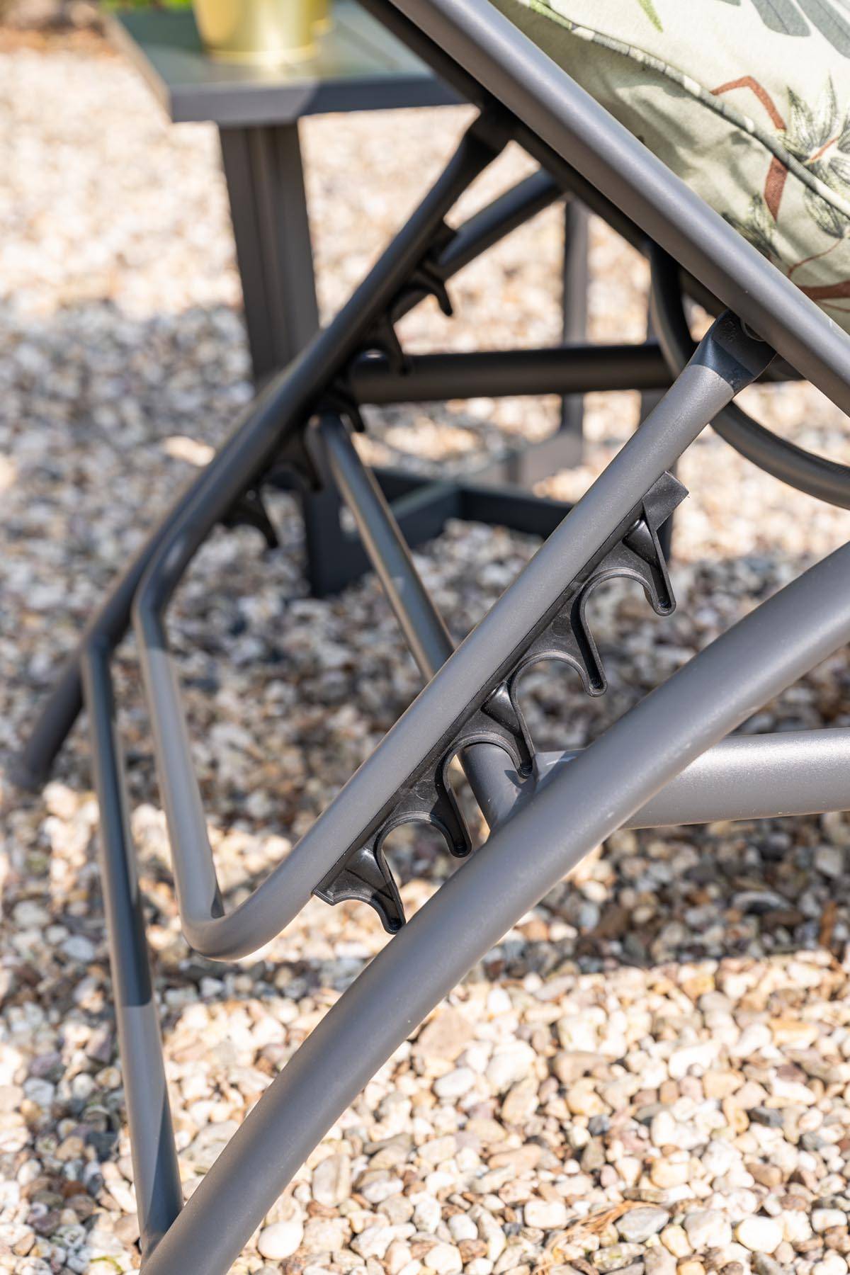 Garden Impressions - Chaise longue Limone  noir charbon/anthracite - Garden Impressions - Imagen 9
