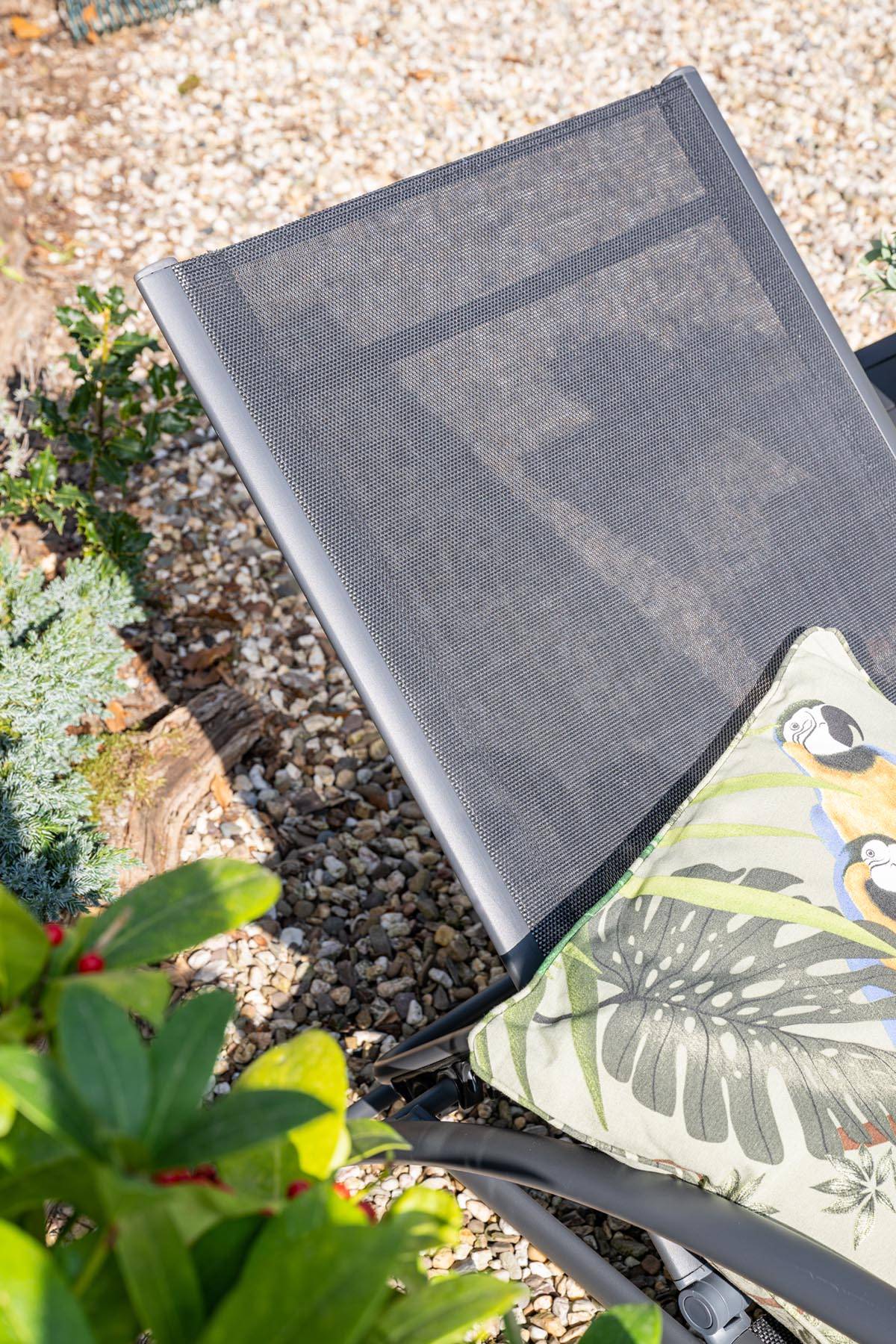 Garden Impressions - Chaise longue Limone  noir charbon/anthracite - Garden Impressions - Imagen 7