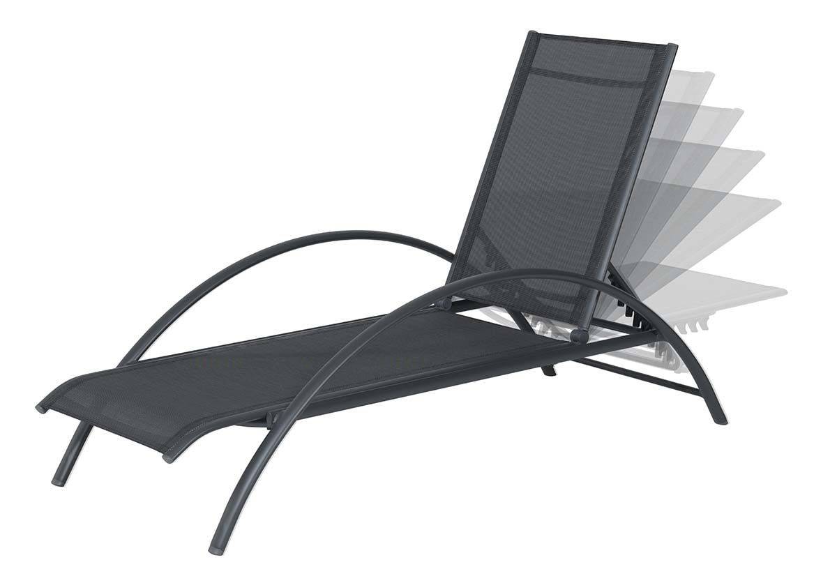 Garden Impressions - Chaise longue Limone  noir charbon/anthracite - Garden Impressions - Imagen 1