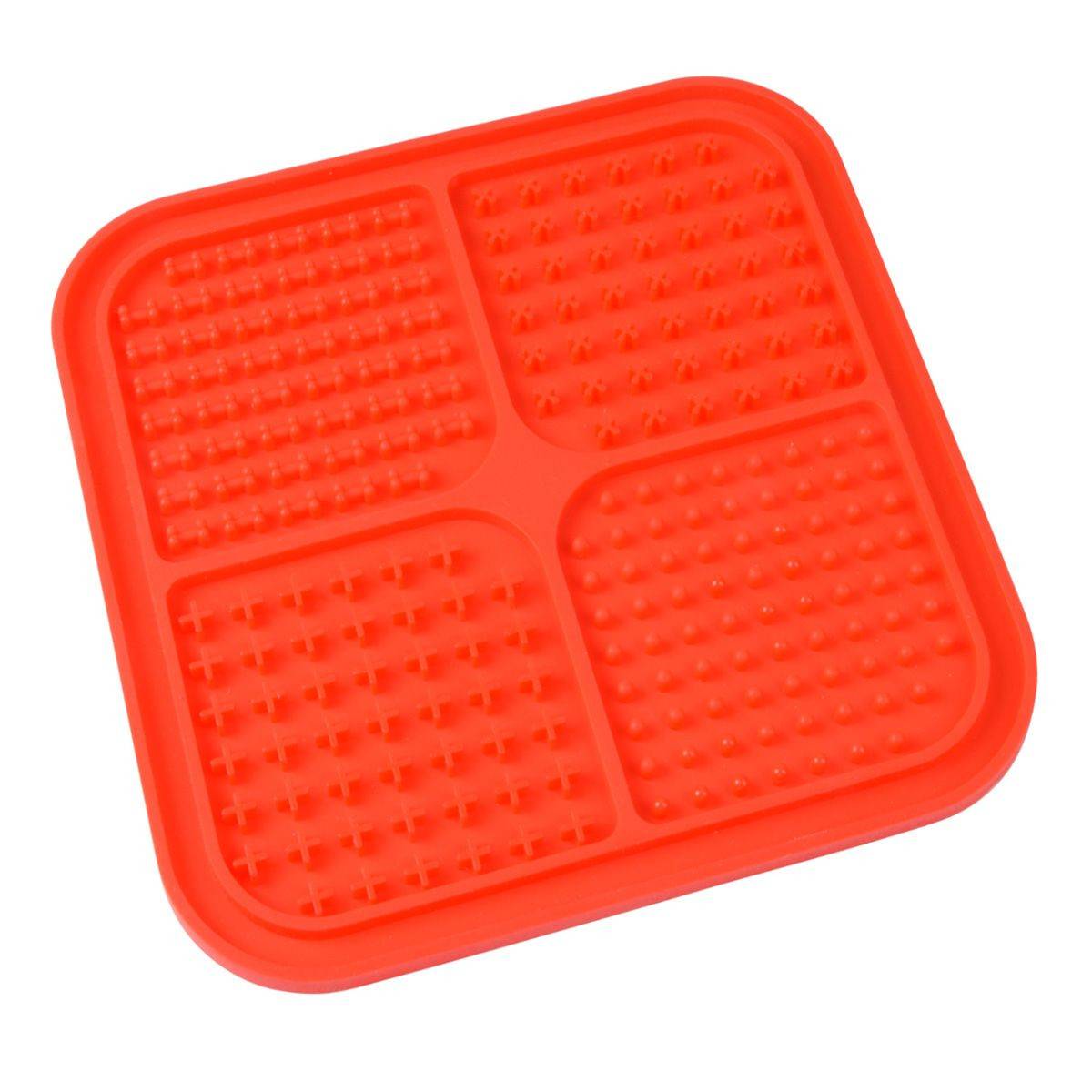 Love Story - Tapis de Léchage Animaux "Silicone" 20cm Rouge - Image 1