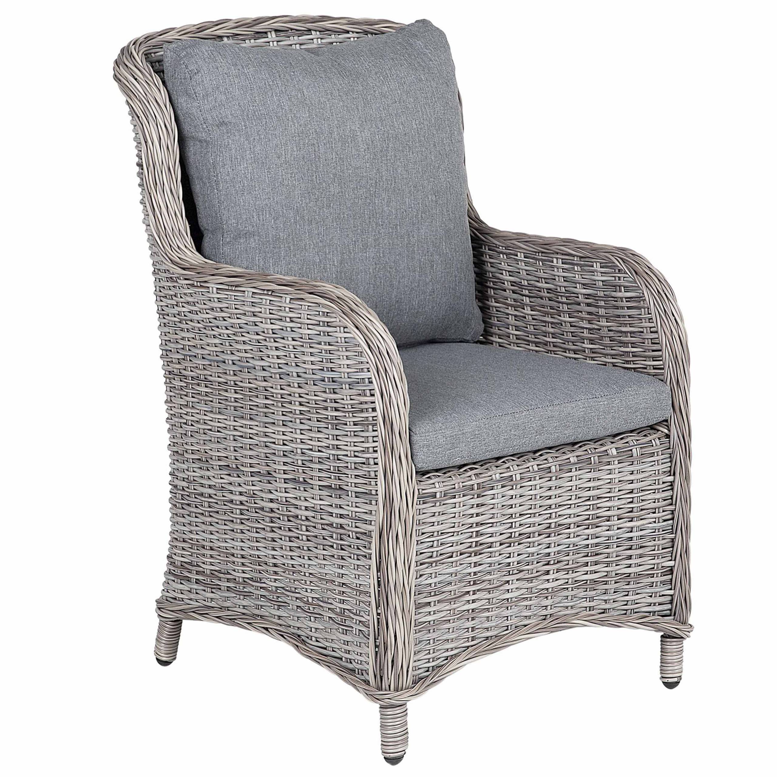 Beliani - Fauteuil Polyrotin Gris CASCAIS - Beliani - Imagen 4