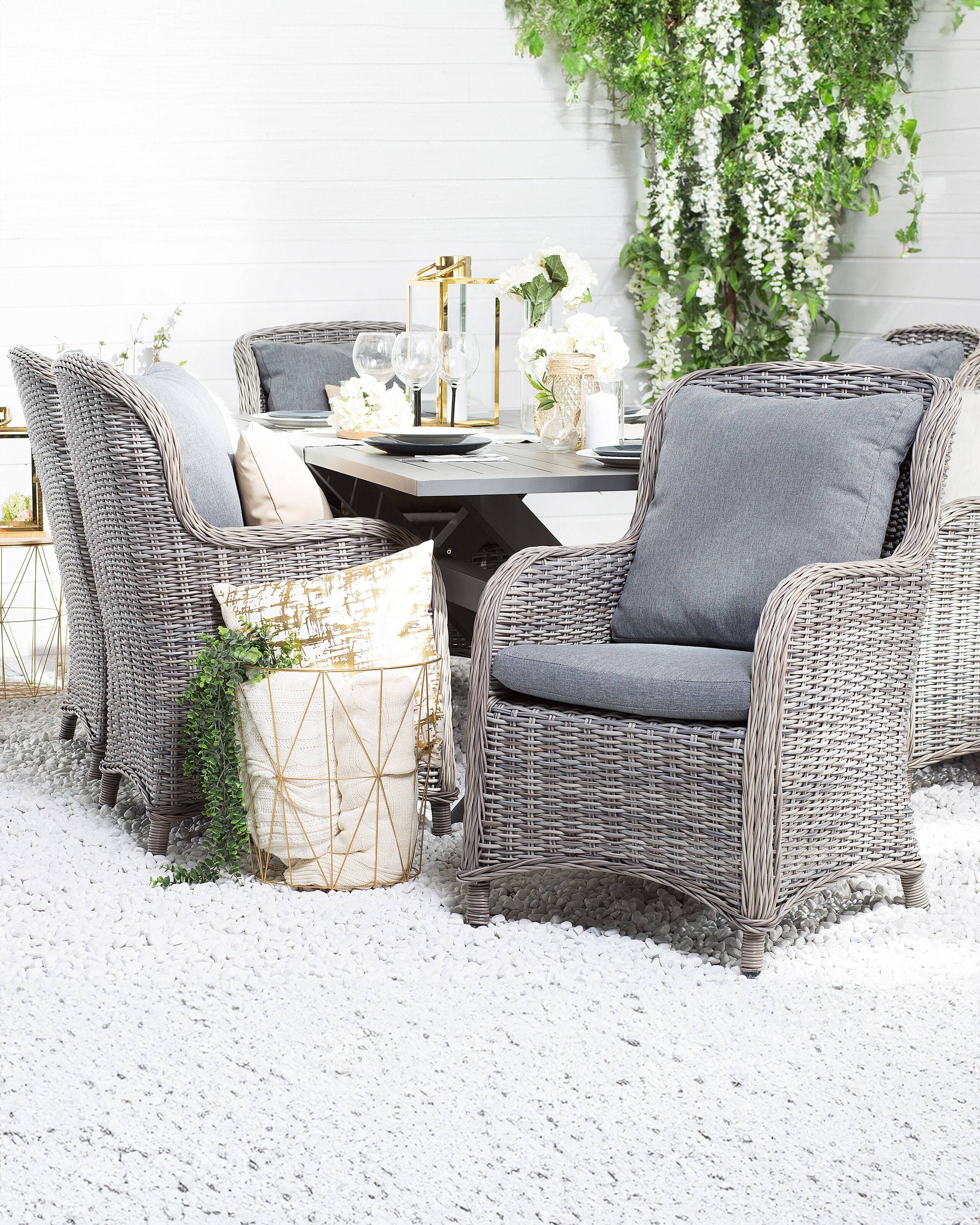 Beliani - Fauteuil Polyrotin Gris CASCAIS - Beliani - Imagen 1