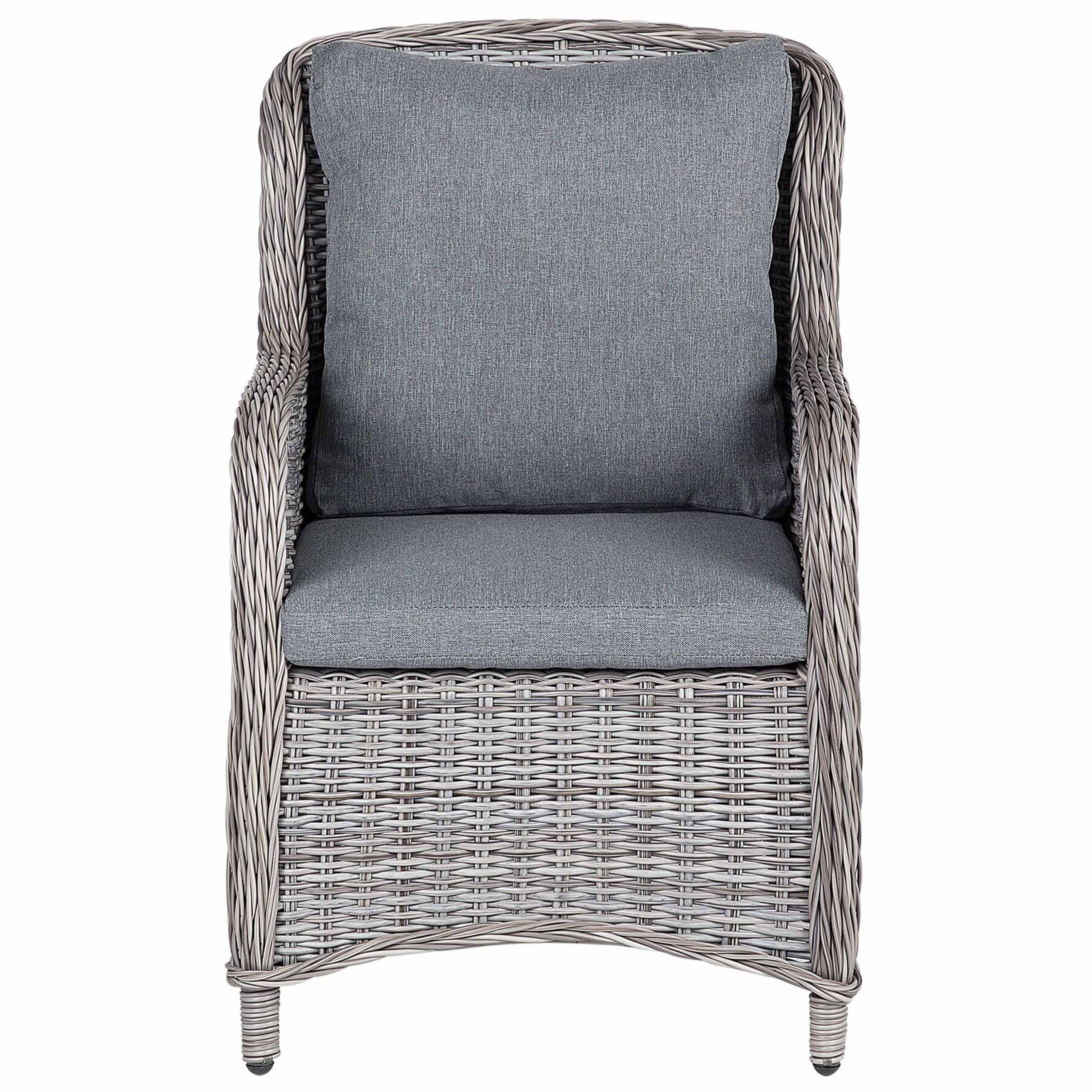 Beliani - Fauteuil Polyrotin Gris CASCAIS - Beliani - Imagen 5