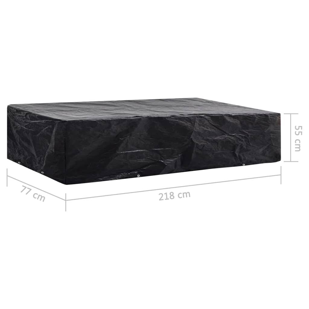 Housse de chaise de jardin - Housse de protection 8 œillets 218 x 77 x 55 cm - Image 7