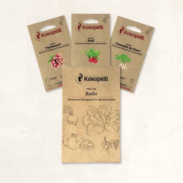 Radis aux formes variées - 3 sachets de graines bio à semer - Imagen 2