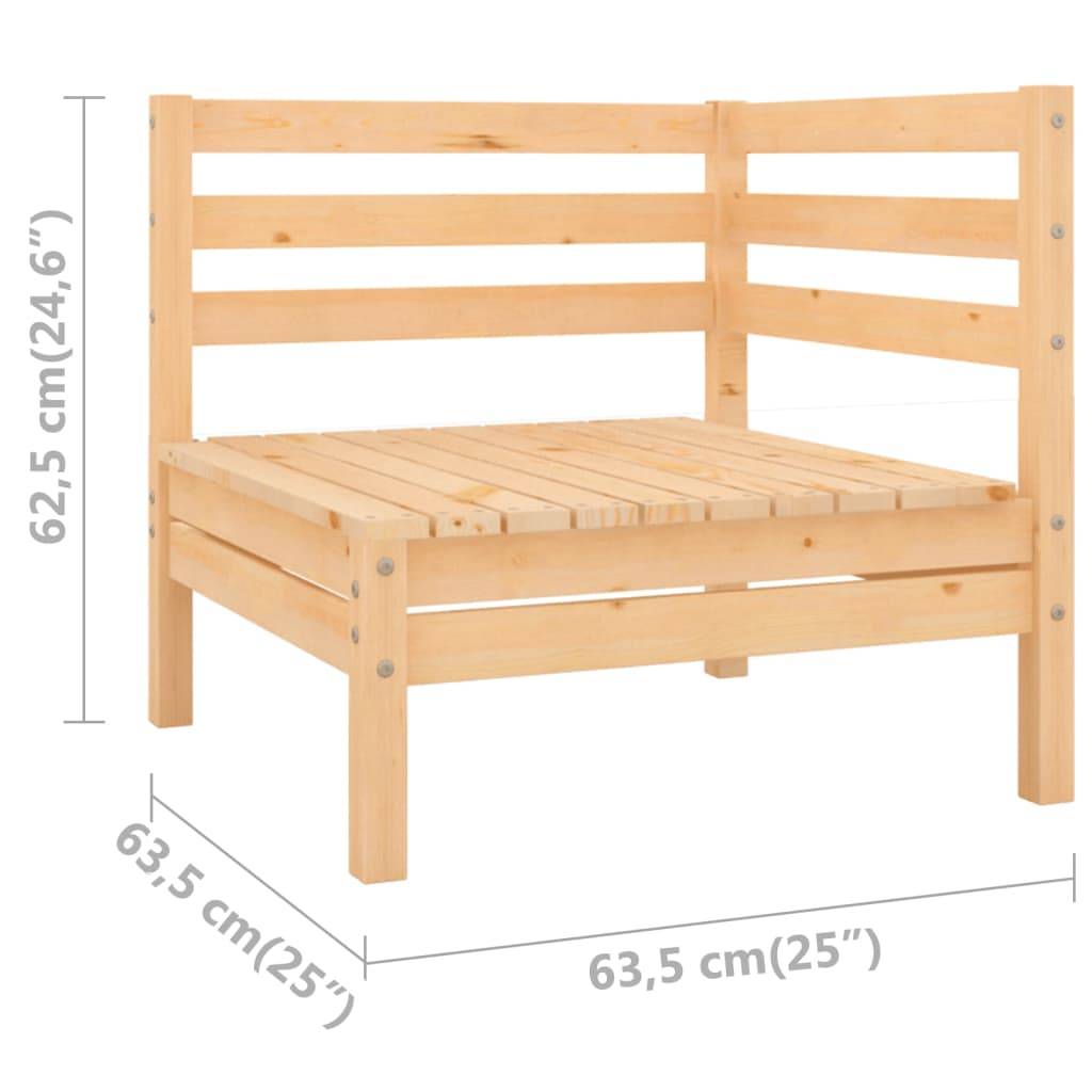 Salon de Jardin Bas Modulable 3 Pièces Bois de Pin Massif Style Rustique Design Palette Détente Brun – ComfortXL Outdoor Living - Image 9