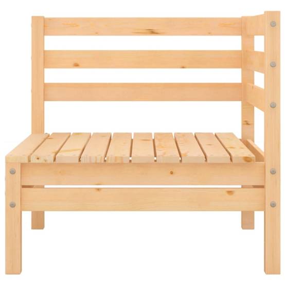 Salon de Jardin Bas Modulable 3 Pièces Bois de Pin Massif Style Rustique Design Palette Détente Brun – ComfortXL Outdoor Living - Image 3