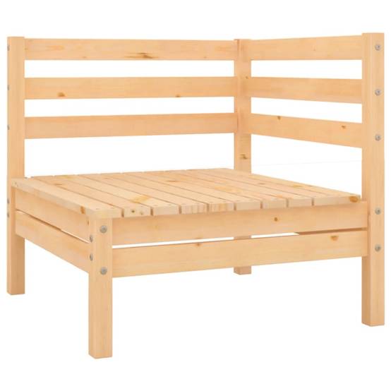Salon de Jardin Bas Modulable 3 Pièces Bois de Pin Massif Style Rustique Design Palette Détente Brun – ComfortXL Outdoor Living - Image 2