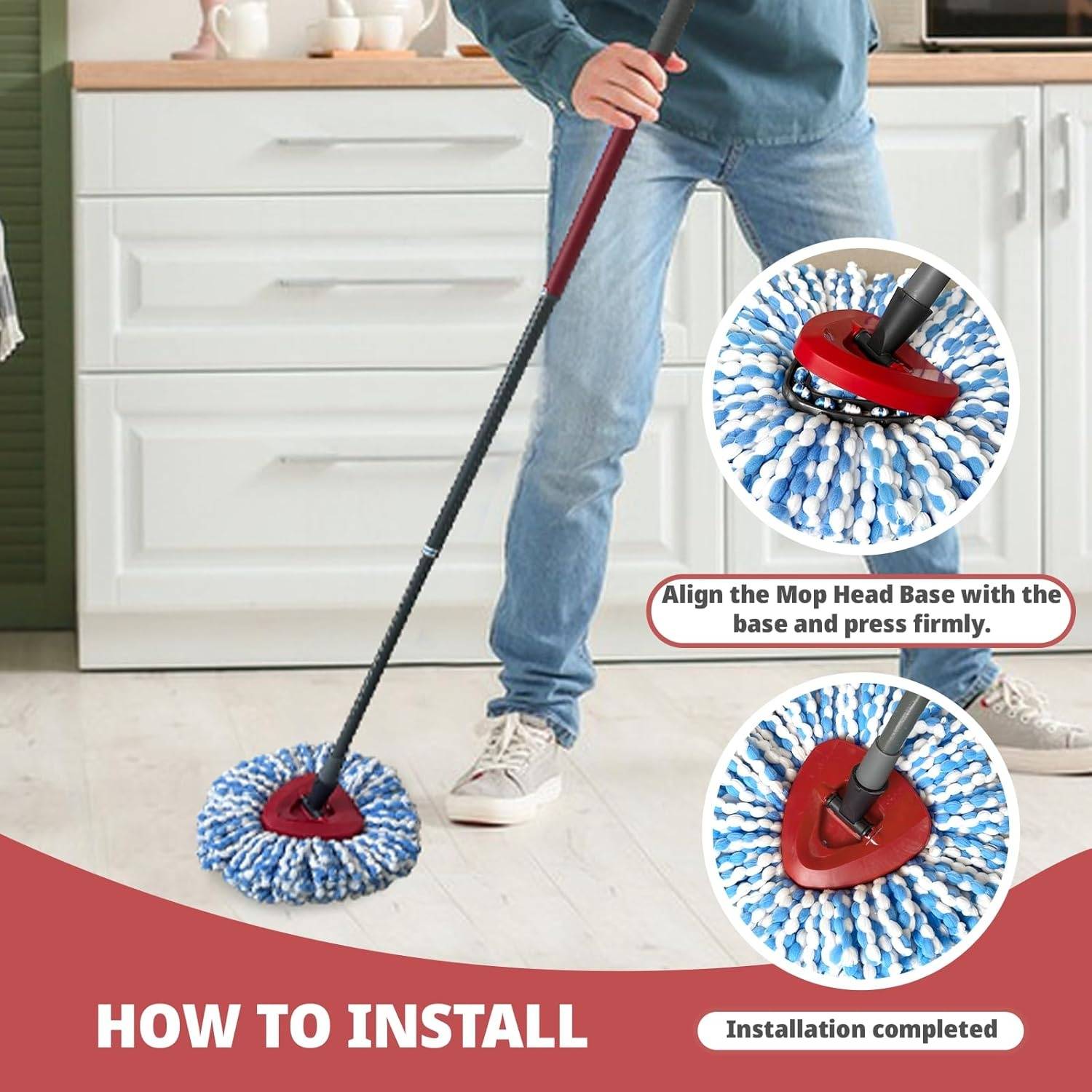 Tête de balai rotatif de rechange compatible avec le système RinseClean à 2 réservoirs-IntiMeg - Image 5