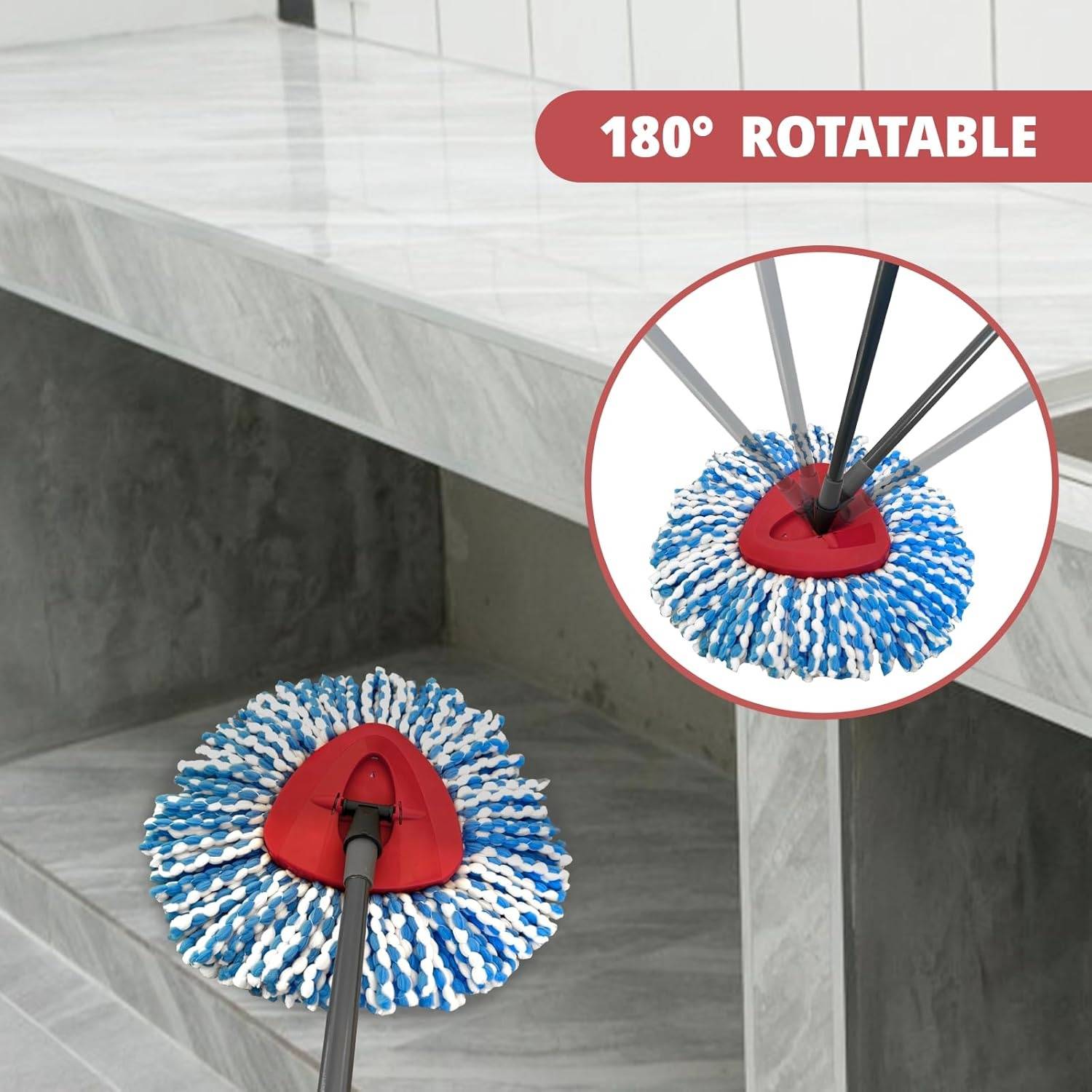 Tête de balai rotatif de rechange compatible avec le système RinseClean à 2 réservoirs-IntiMeg - Image 3