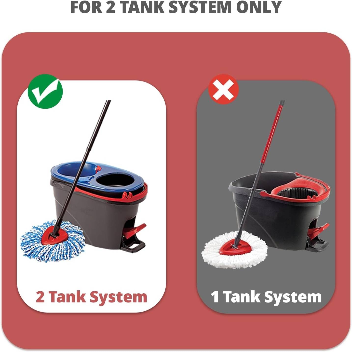 Tête de balai rotatif de rechange compatible avec le système RinseClean à 2 réservoirs-IntiMeg - Image 2