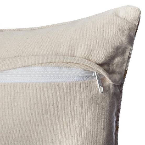 Housse de Coussin "Etnik Gold" 40x40cm Gris - Image 5