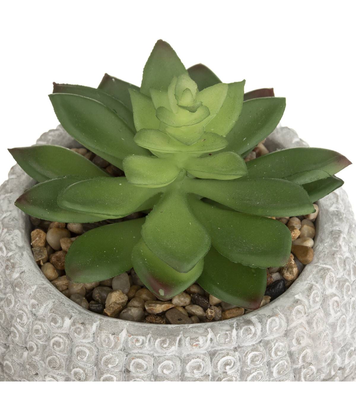 Plante Artificielle Pot Bouddha en Ciment D 13,5 x H 18 cm - Imagen 2