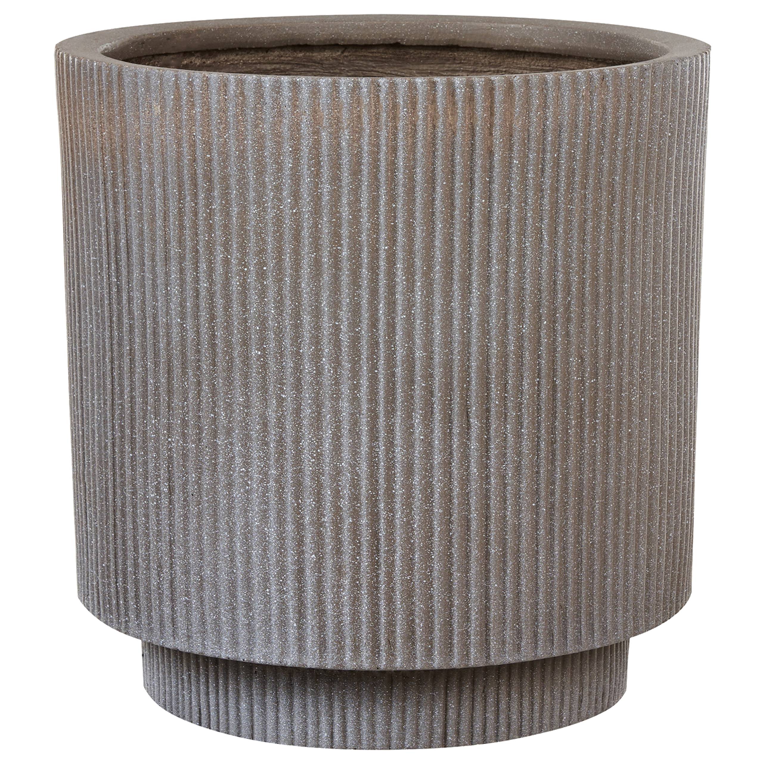 Beliani - Cache-pot d'extérieur Fibre d'argile Taupe DARIA - 37x37x37- Beliani - Image 2