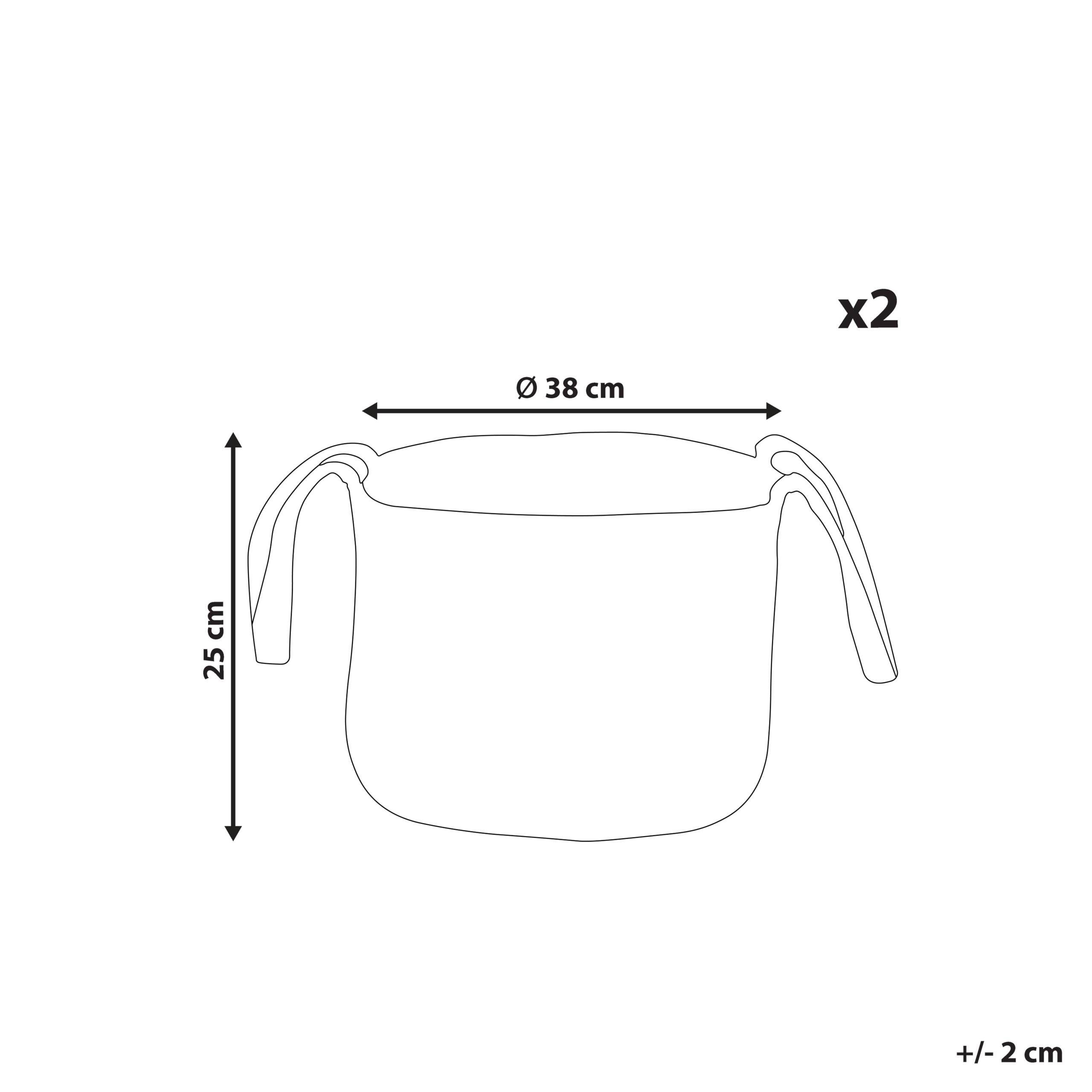 Beliani - Paniers Naturel en Jute 50 cm Ronds Faits Main Rangement Intérieur pour Linge Facile à Entretenir Corbeilles Lot de 2 - Imagen 3