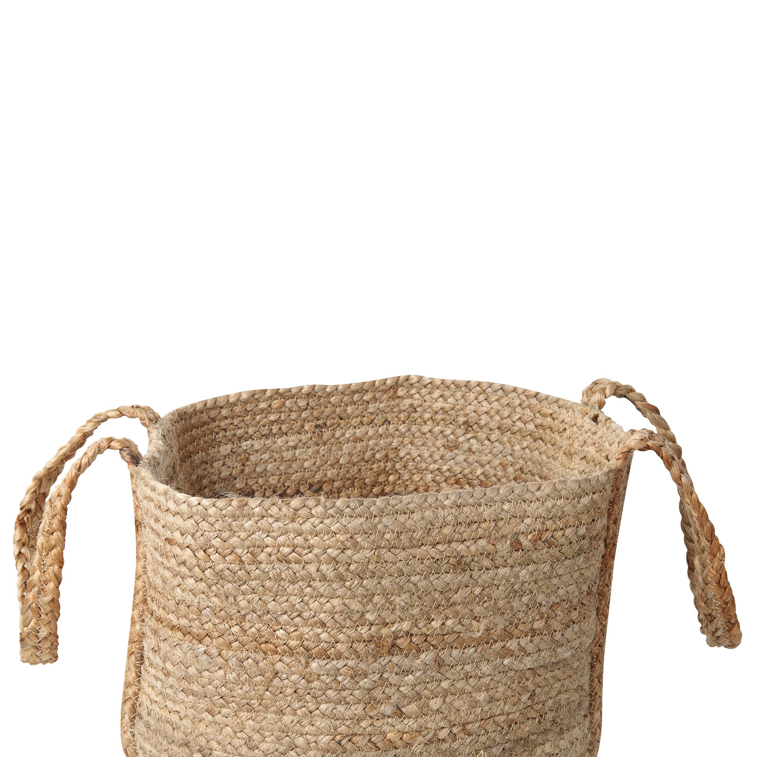Beliani - Paniers Naturel en Jute 50 cm Ronds Faits Main Rangement Intérieur pour Linge Facile à Entretenir Corbeilles Lot de 2 - Imagen 5