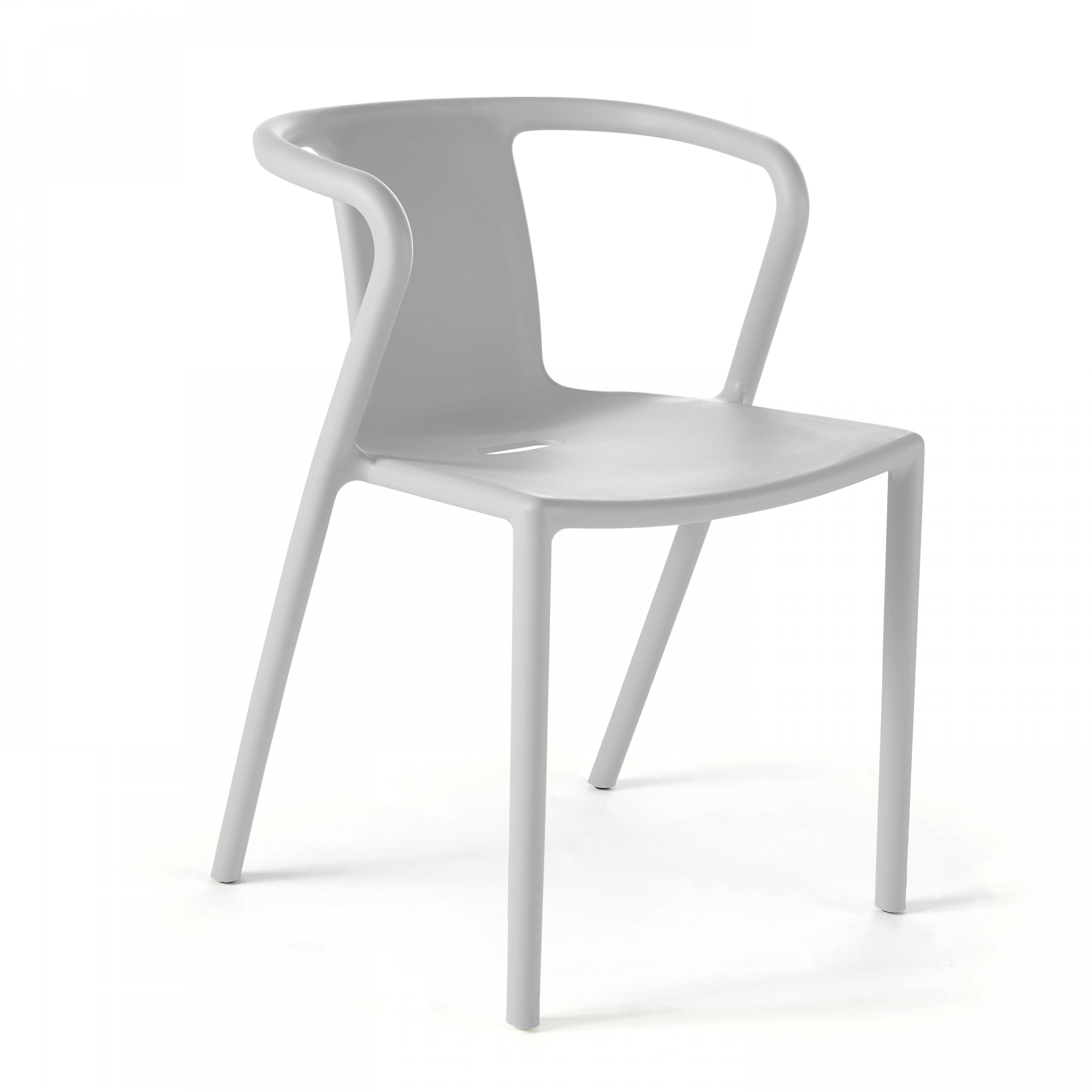 Oviala - Fauteuil de jardin design en plastique blanc - Oviala - Imagen 1