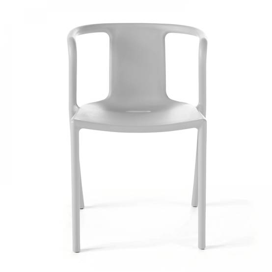Oviala - Fauteuil de jardin design en plastique blanc - Oviala - Imagen 3