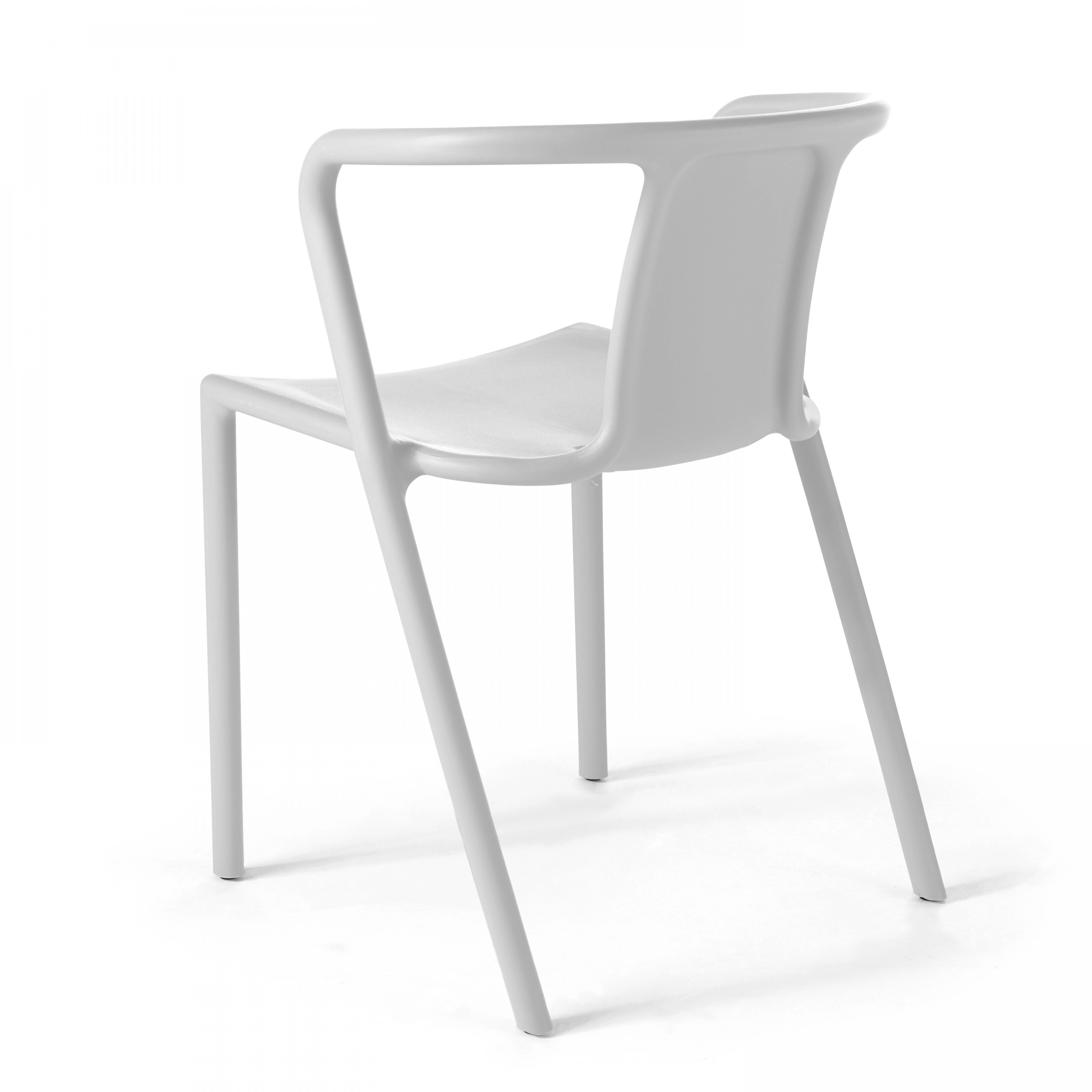 Oviala - Fauteuil de jardin design en plastique blanc - Oviala - Imagen 2