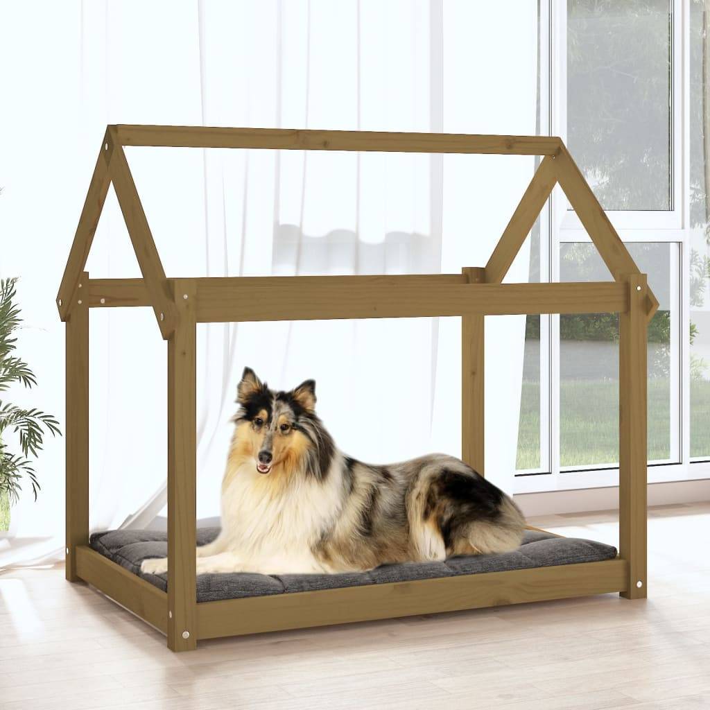 Vidaxl - Lit pour chien Marron miel 101x70x90 cm Bois de pin solide vidaXL 822215 - Imagen 4