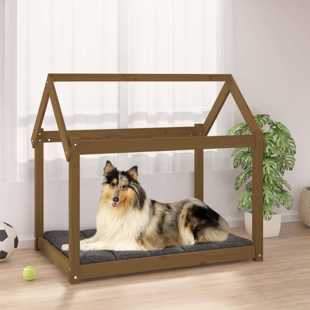Vidaxl - Lit pour chien Marron miel 101x70x90 cm Bois de pin solide vidaXL 822215 - Imagen 1