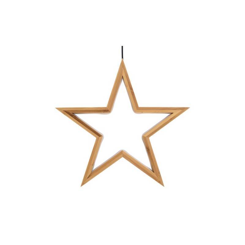 Lotti - étoile lumineuse de noël bois naturel néon led blanc chaud Bois Naturel Clair ø35cm Lotti - Imagen 5
