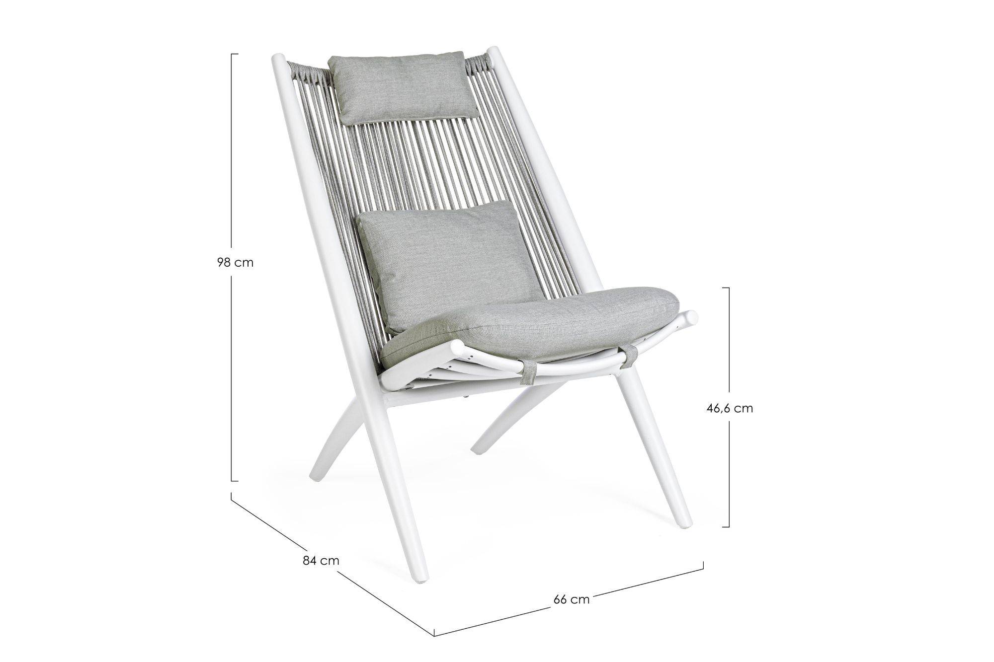 Autre - Chiliennes de jardin lounge design en métal (lot de 2) - BELLE ILE - Imagen 9