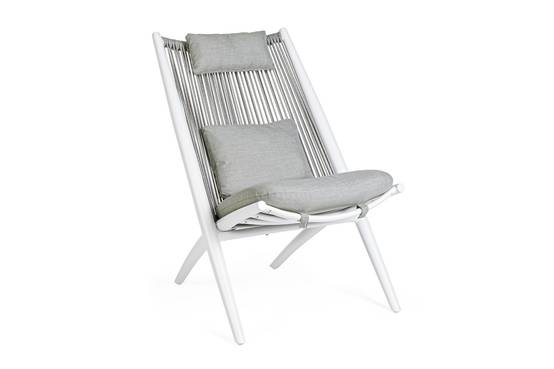 Autre - Chiliennes de jardin lounge design en métal (lot de 2) - BELLE ILE - Imagen 4