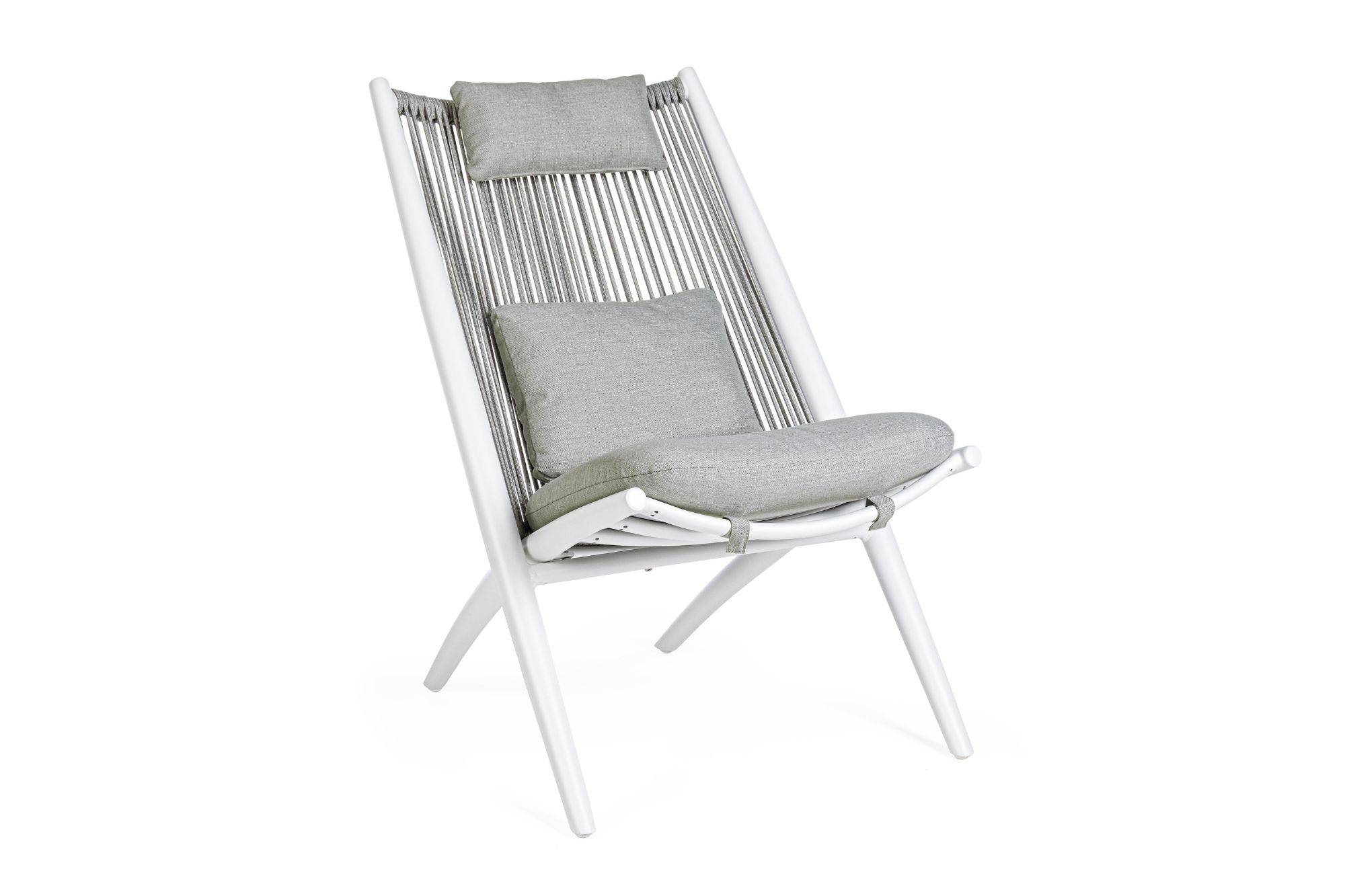 Autre - Chiliennes de jardin lounge design en métal (lot de 2) - BELLE ILE - Imagen 4