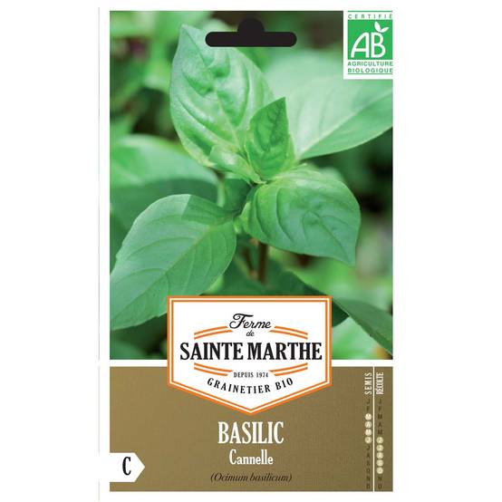 Basilic Cannelle Bio - Ferme de Sainte Marthe le sachet de 150 graines environ (0.2g)