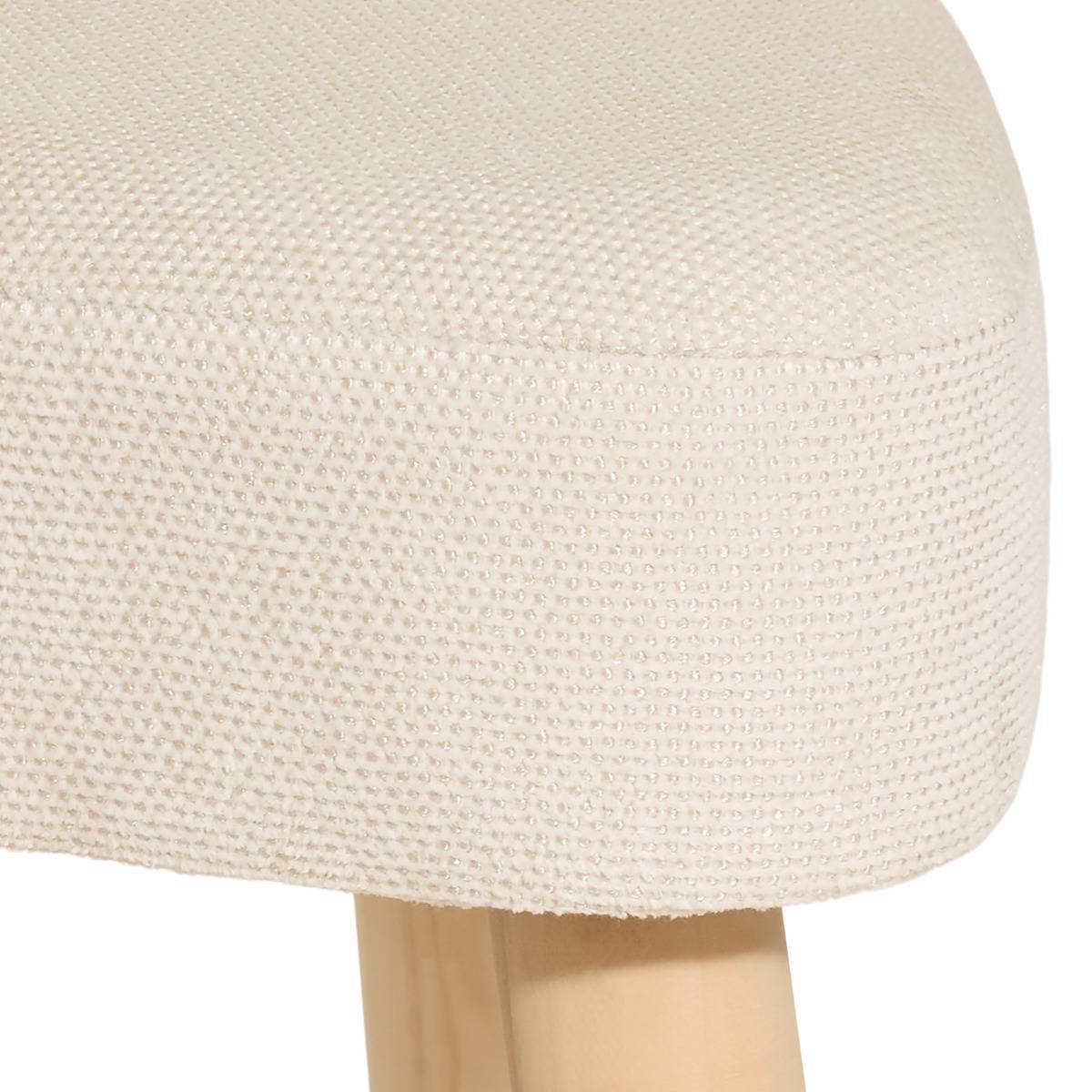 Atmosphera - Tabouret "Thena" blanc ivoire - Atmosphera Créateur d'intérieur - Imagen 3