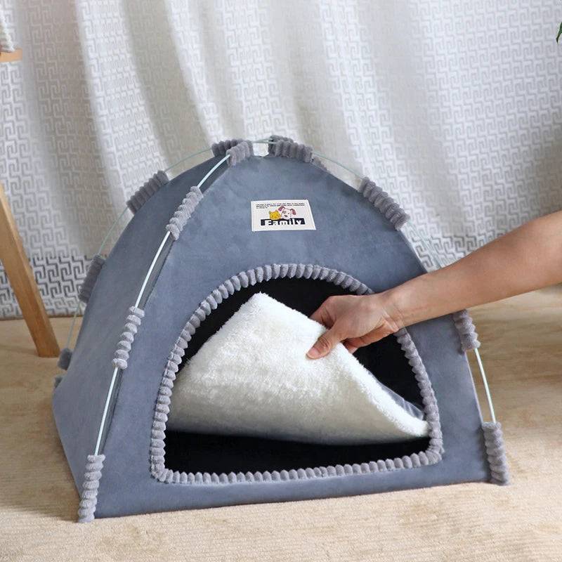 Tente pour chat en coton avec coussin - Lexamen - Image 2