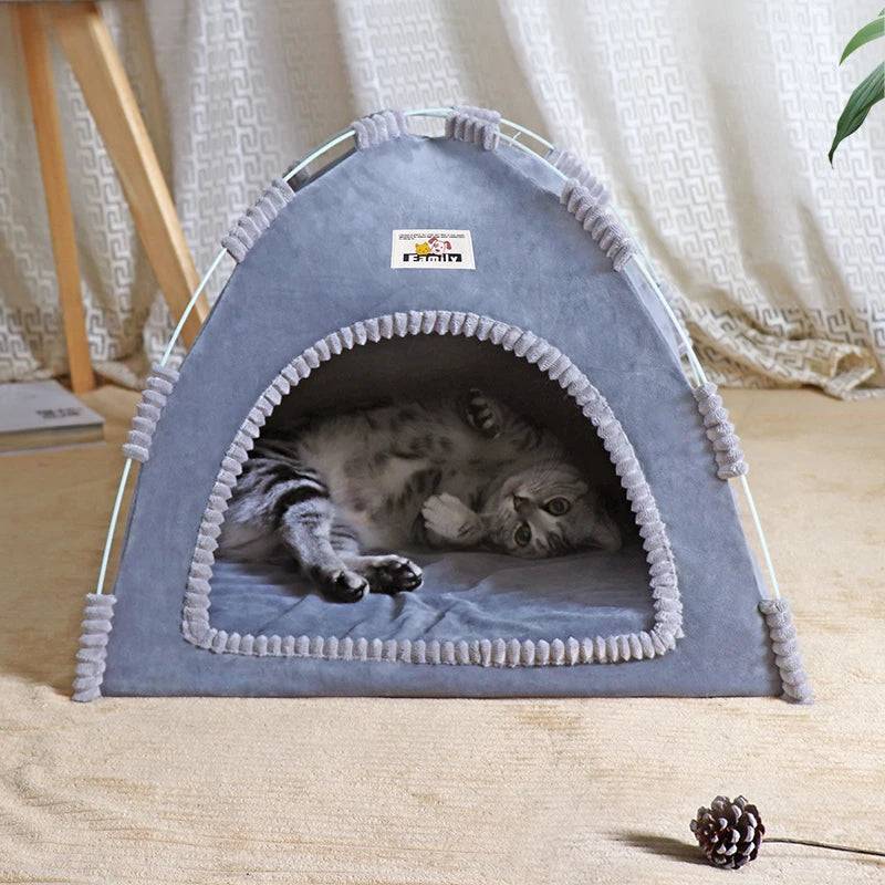 Tente pour chat en coton avec coussin - Lexamen - Image 3