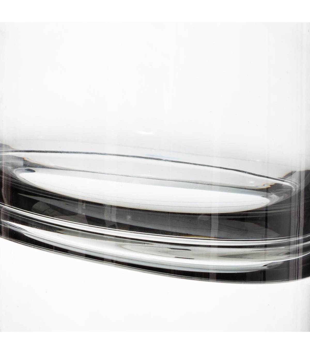 Vase Bouteille en Verre gris H 30 cm - Imagen 2