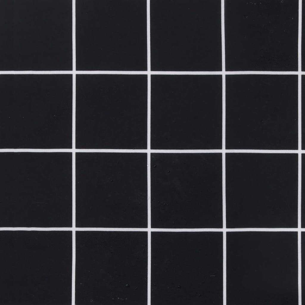 Coussins de chaise à dossier bas polyester noir à carreaux 100 x 50 x 4 cm - PANGIVO - Image 9