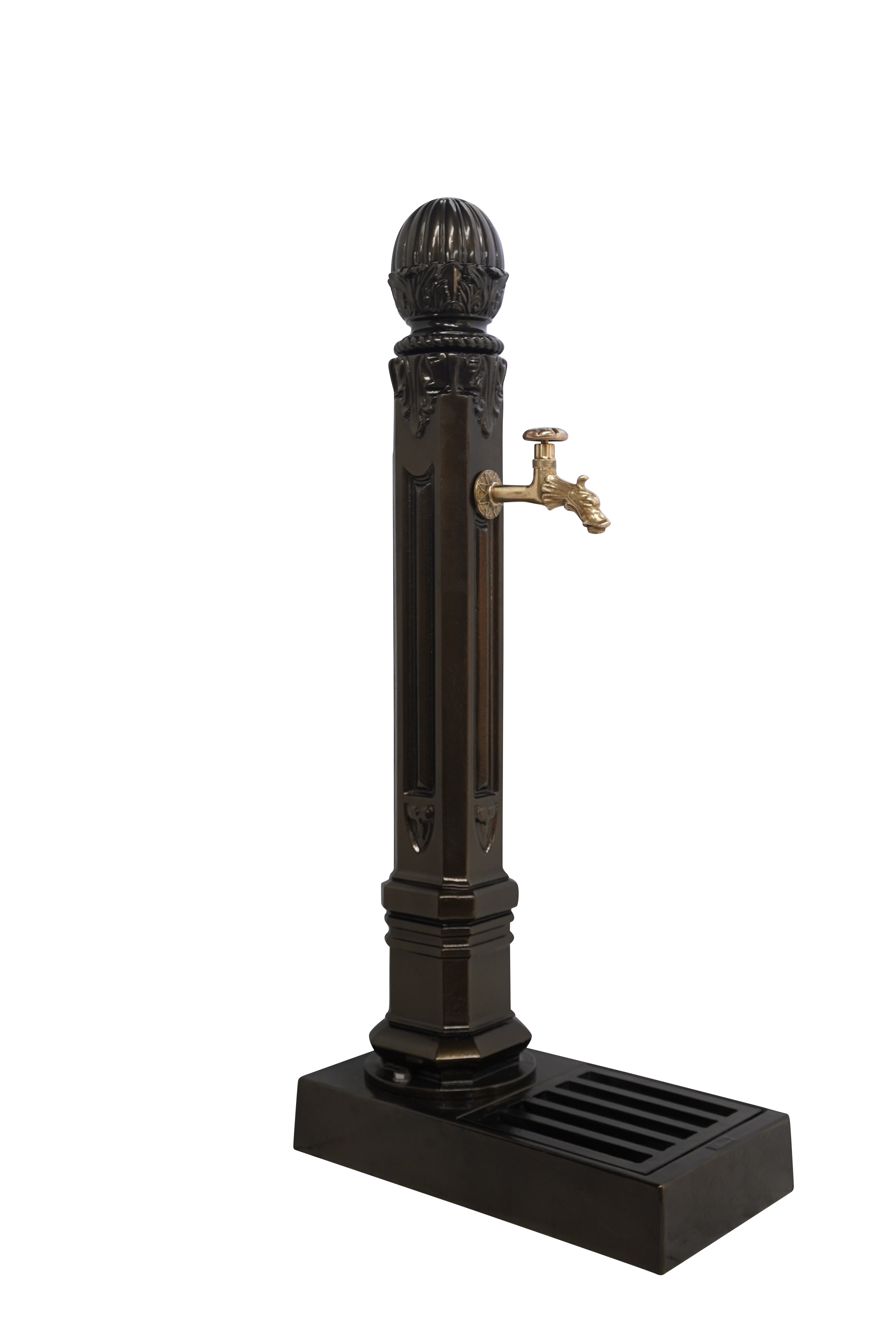 Fontaine borne griffon avec vasque vieux bronze avec robinet colvert Dommartin H. 110cm X L. 51cm - Image 3