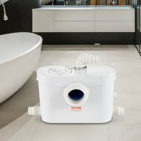 VEVOR Pompe macératrice 700W, 3 entrées eau, 9600 L/h, relevage 10 m, eaux usées toilettes/cave. - Image 8