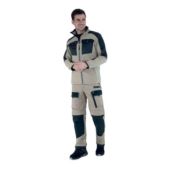 Pantalon de travail RULER Beige/Noir | 1ATTUP - LAFONT - Image 2