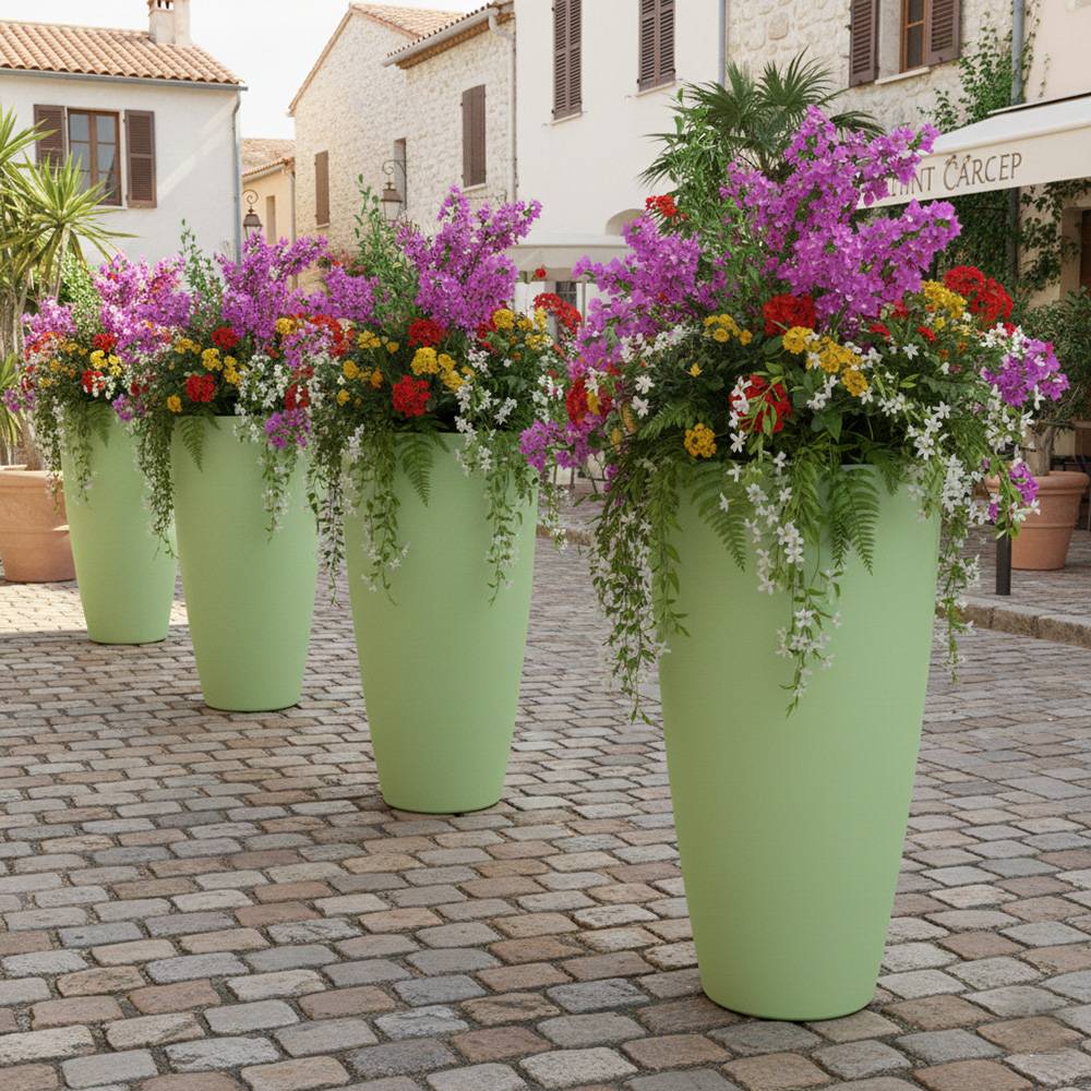 Pot de fleurs conique 200l delight - plast'up rotomoulage - Image 4