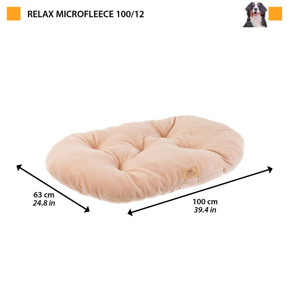Ferplast - Ferplast Coussin Chien Grande Taille RELAX 100/12 MICROFLEECE, Lit pour Chiens, Animaux Domestiques, Matelas Tapis, Coussin Rembourré pour Panier - Imagen 2