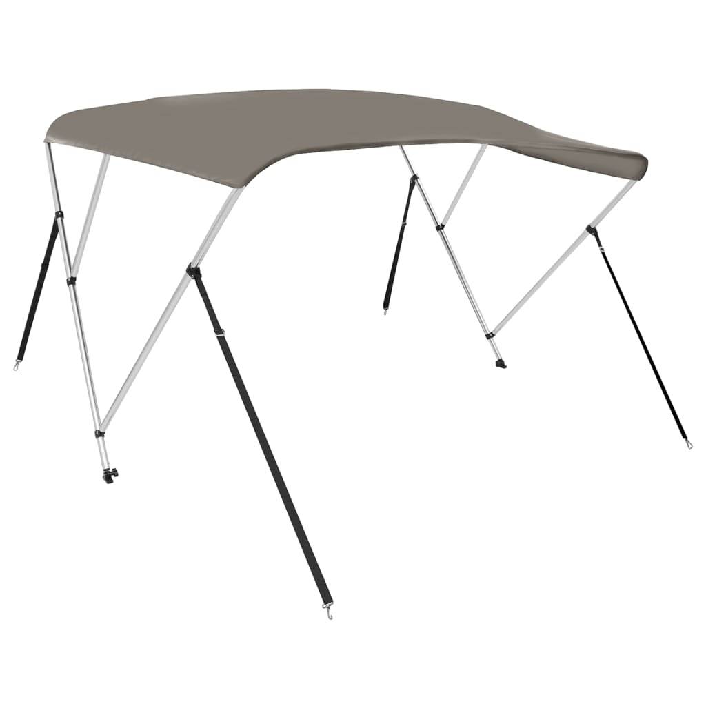 Store banne | Auvent bimini à 3 arceaux gris 183x160x137 cm Maison Chic - Image 1