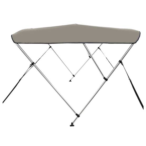 Store banne | Auvent bimini à 3 arceaux gris 183x160x137 cm Maison Chic - Image 5
