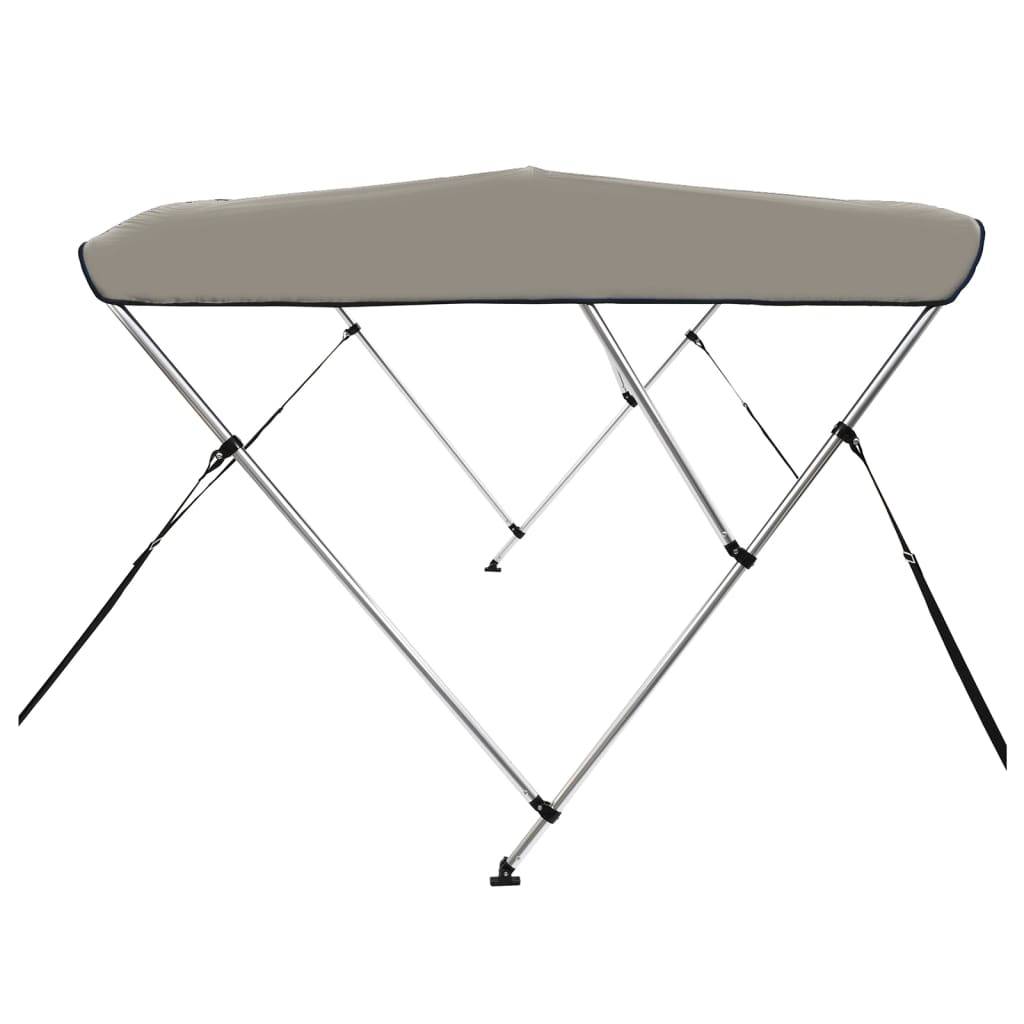 Store banne | Auvent bimini à 3 arceaux gris 183x160x137 cm Maison Chic - Image 5