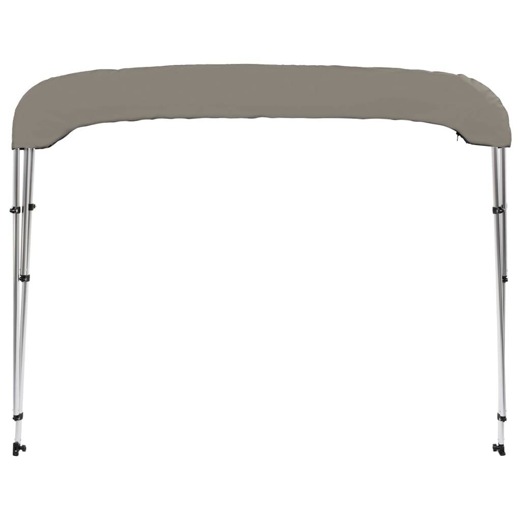 Store banne | Auvent bimini à 3 arceaux gris 183x160x137 cm Maison Chic - Image 4