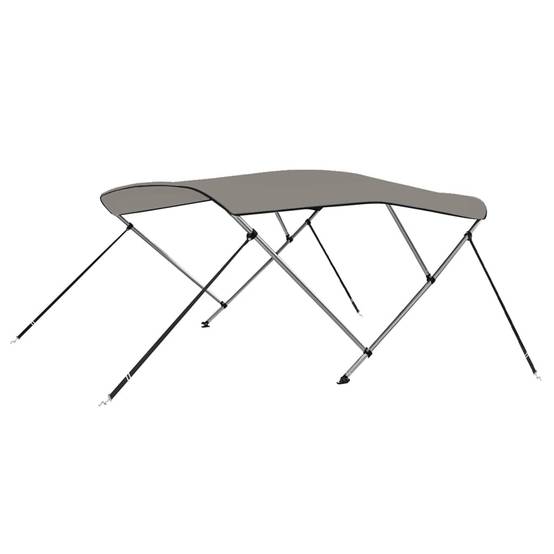 Store banne | Auvent bimini à 3 arceaux gris 183x160x137 cm Maison Chic - Image 6