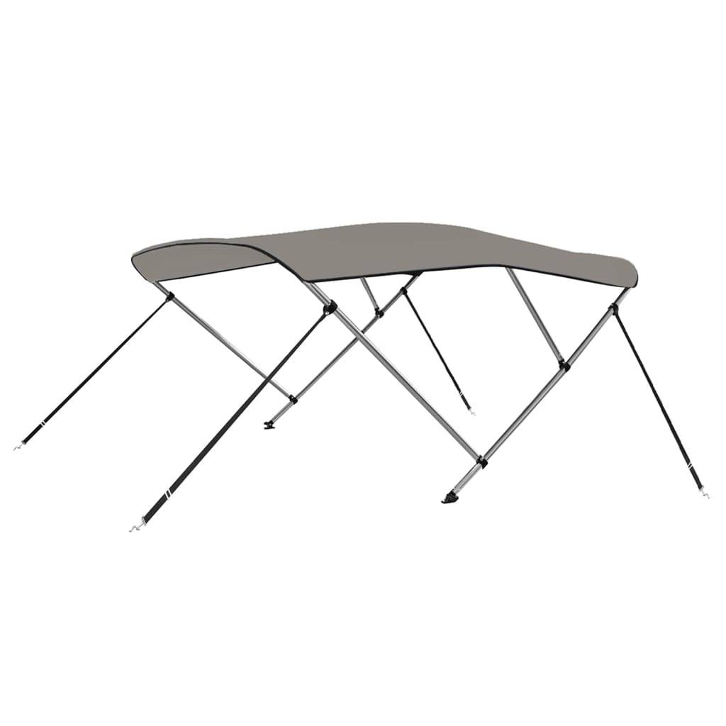 Store banne | Auvent bimini à 3 arceaux gris 183x160x137 cm Maison Chic - Image 6